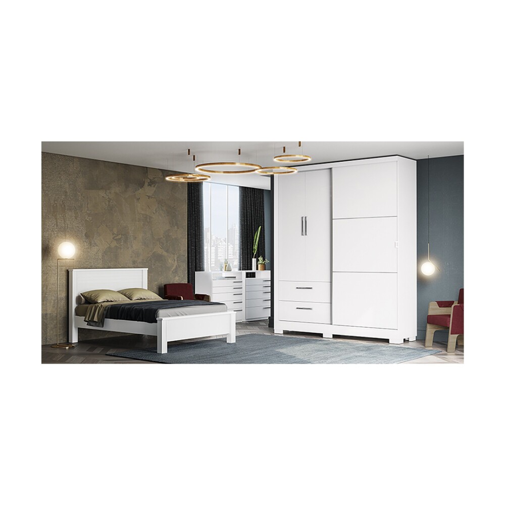 ROPERO 3 PUERTAS CORREDIZAS MDP BLANCO C533
