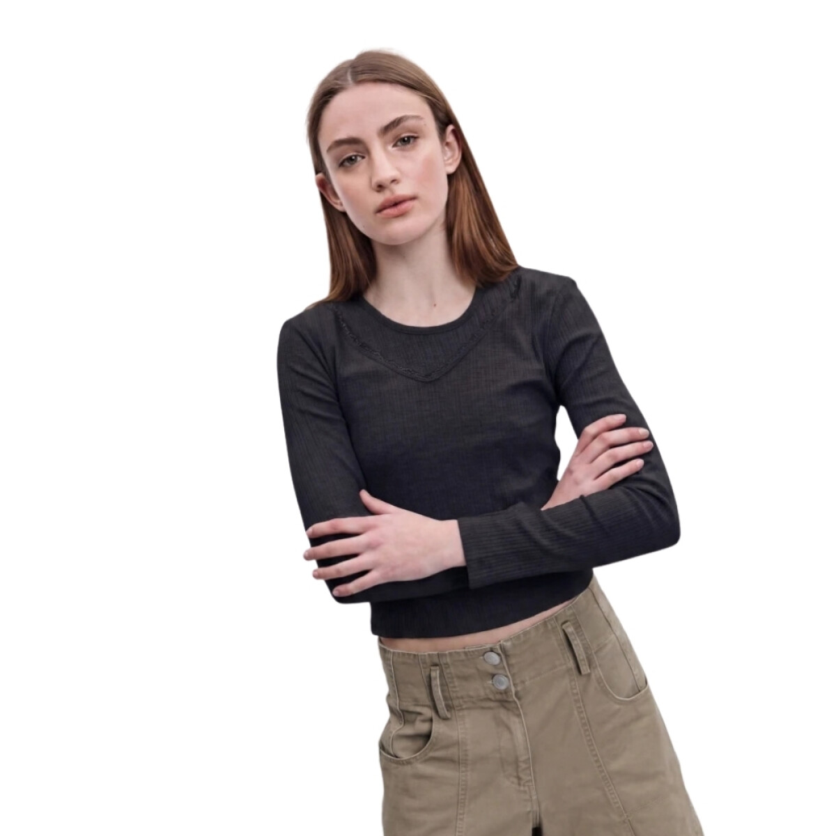 REMERA RUGA XXS-L - NEGRO 
