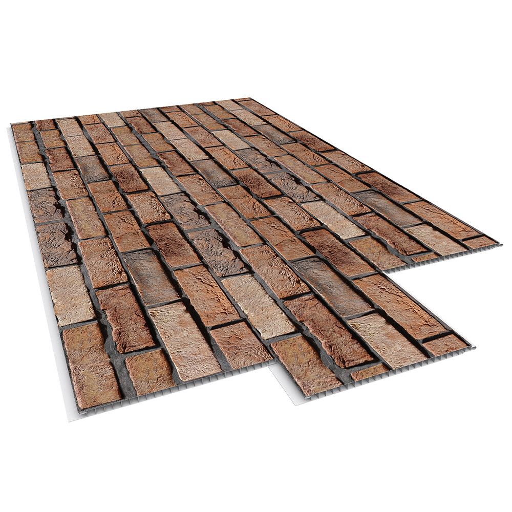 REVESTIMIENTO PVC PARA PARED MODELO LADRILLO 10 MM / 0.25X6 MTS Revestimiento Pvc Para Pared Modelo Ladrillo 10 Mm / 0.25x6 Mts