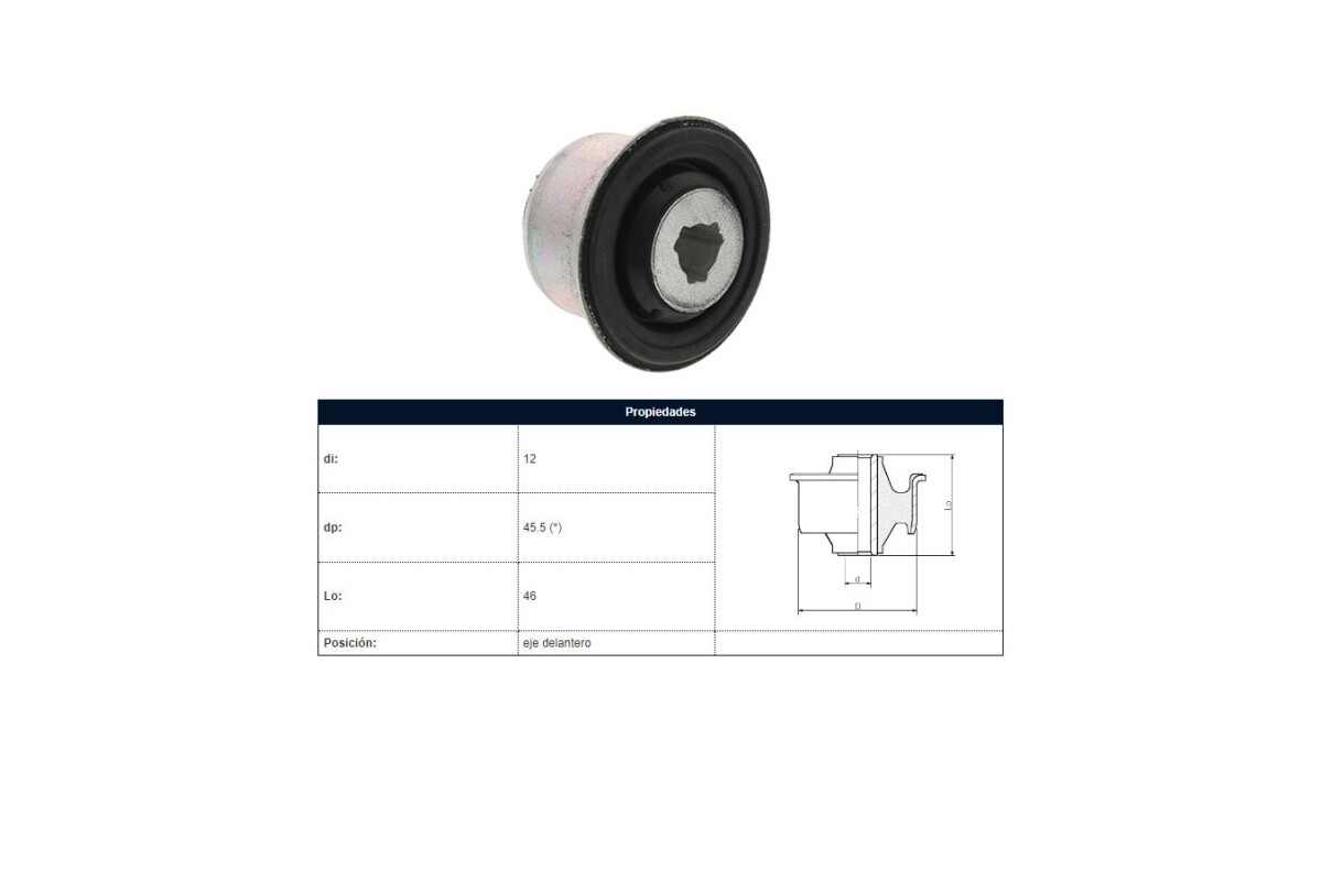 Buje Del Renault Clio/Express/Kangoo 96-25 Der/Izq Buje Del Renault Clio/Express/Kangoo 96-25 Der/Izq