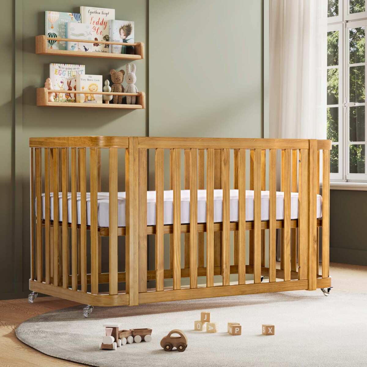 CUNA 3EN1 - MADERA NATURAL-BEIGE ELISE 