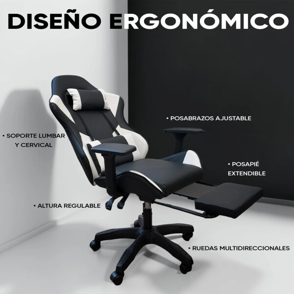 Silla Gamer Reclinable Reforzada Apoyapies Comoda Premium Ax Silla Gamer Reclinable Reforzada Apoyapies Comoda Premium Ax