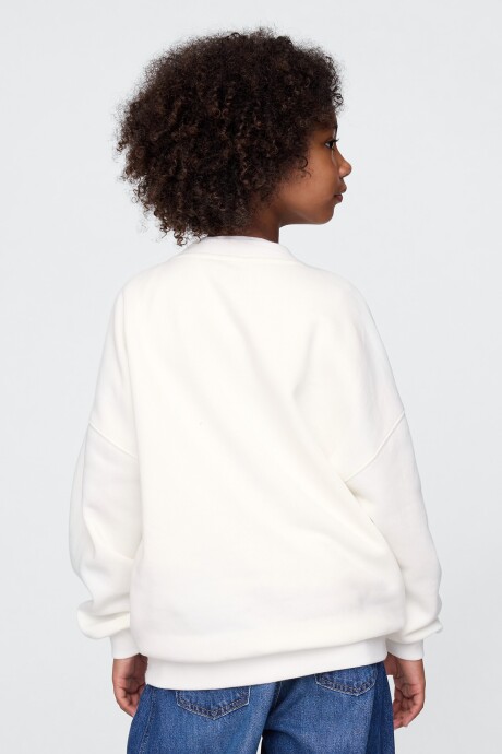 Buzo Deportivo Logo Gap Niña New Off White Opt1