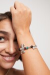 PULSERA CON LIBÉLULA BAÑADA EN PLATA DE LEY Y CRISTALES Pulsera