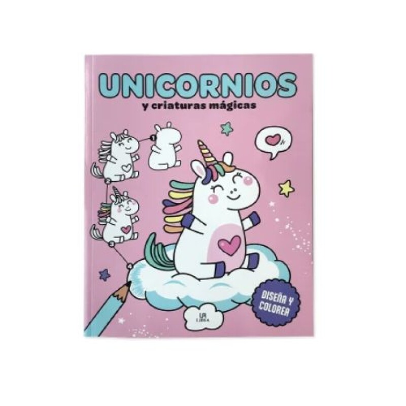 Libro Diseña y Colorea Unicornios Unicornio