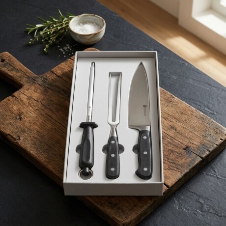 SET TRENTO CUCHILLA/TRINCHE/CHAIRA SINTETICO NEGRO SET TRENTO CUCHILLA/TRINCHE/CHAIRA SINTETICO NEGRO