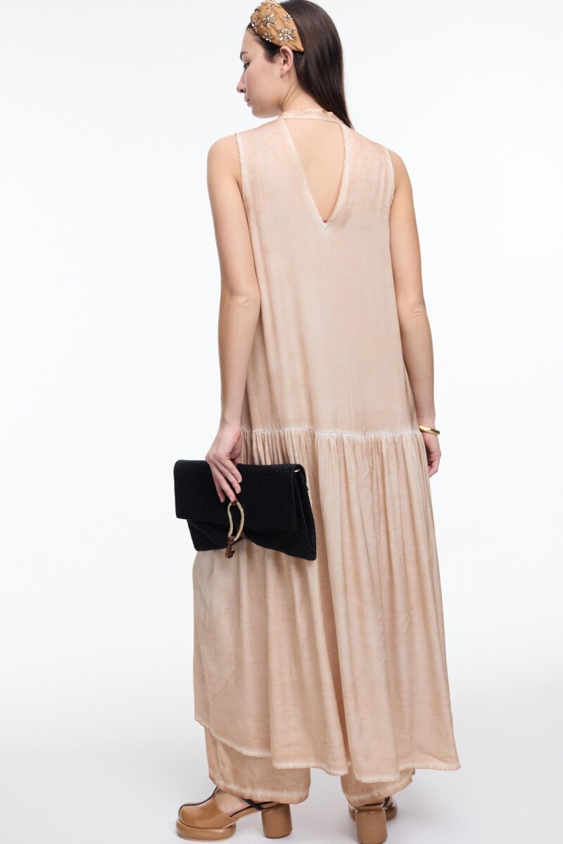 VESTIDO HALTER Beige