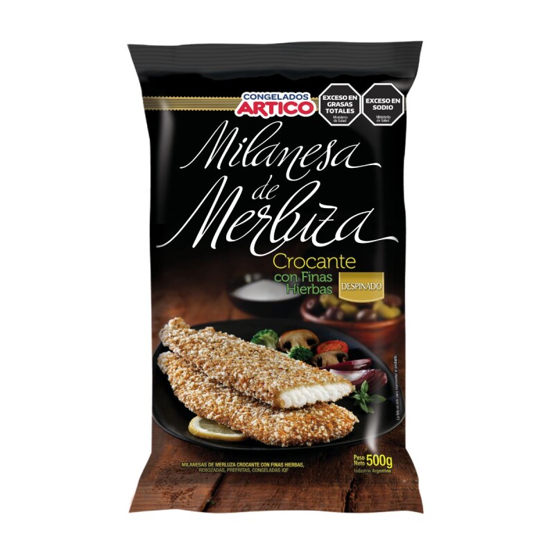 MILANESA DE MERLUZA FINAS HIERBAS ARTICO - 500 GRS Milanesa De Merluza Finas Hierbas Artico - 500 Grs