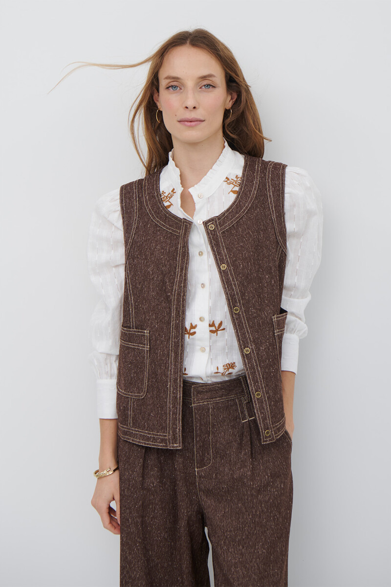 CHALECO MINI ESPIGA MARRON