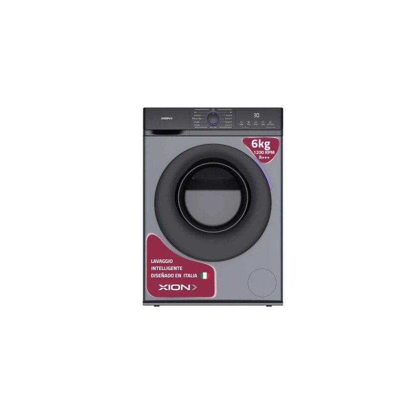 Lavarropas Xion 6K Carga Frontal Gris XI-LAV66X Lavarropas Xion 6K Carga Frontal Gris XI-LAV66X