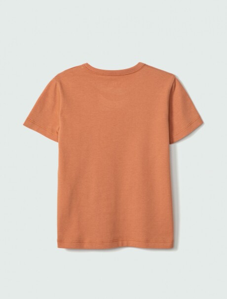 CAMISETA INFANTIL CON ESTAMPA NARANJA OSCURO