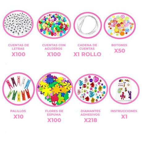 Set Valija De Arte Pulsera Llaveros Manualidad 1092p Jug027009