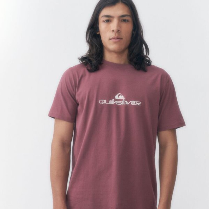 Remera Quiksilver Logo Rosa Viejo