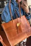 Leather Tote Bag Caramel