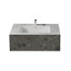 MUEBLE GRIS TIPO PIEDRA CON MESADA MARMOLADA - 89.2X51.9X35 GRIS