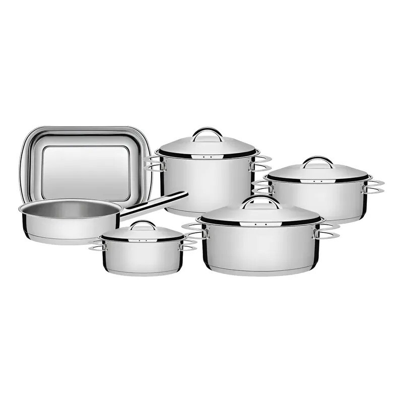 Batería De Cocina Solar 6 piezas Acero Inoxidable - 65500/000 - Tramontina Batería De Cocina Solar 6 piezas Acero Inoxidable - 65500/000 - Tramontina