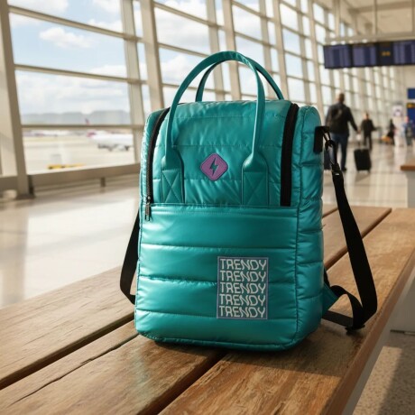 Mochila Trendy con correa desmontable Turquesa