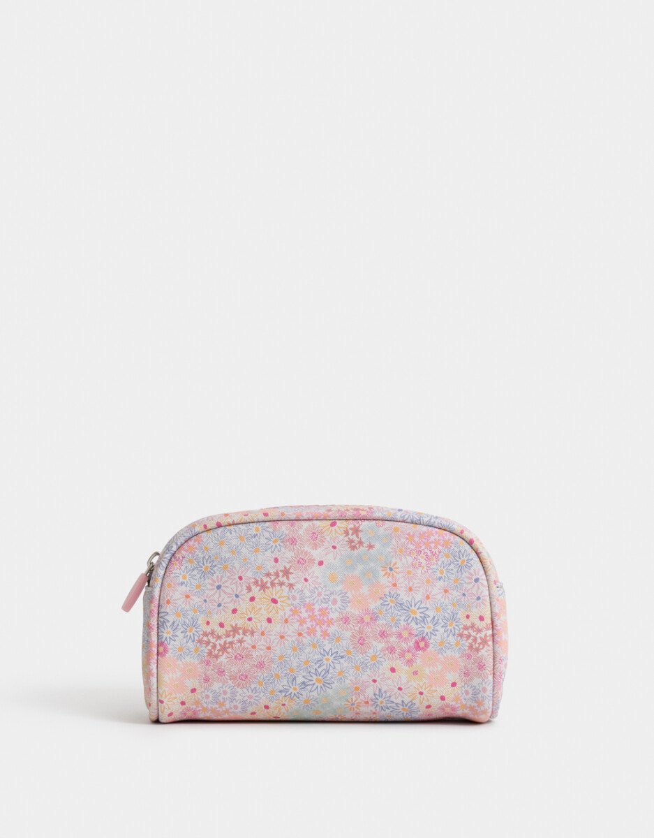 Porta Cosméticos Cuerina Florcitas 