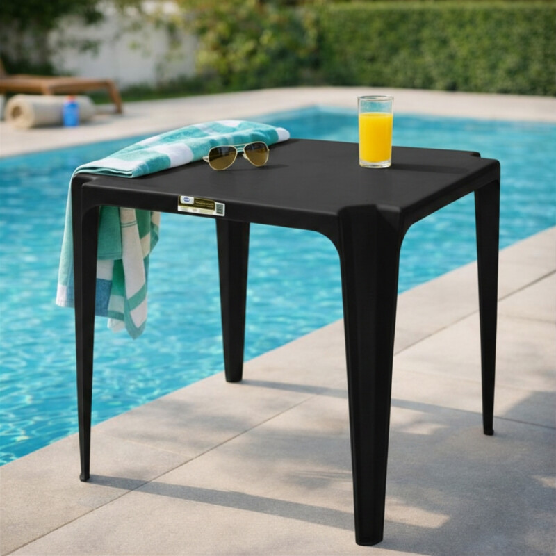 Mesa cuadrada 70 x 70 cm Bela Vista NEGRO