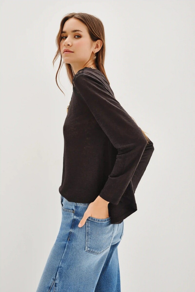 Remera Sophie Long Negro