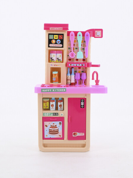 COCINA SET MUÑECA ROSADO