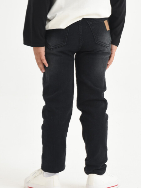Pantalón de jean lavado Negro