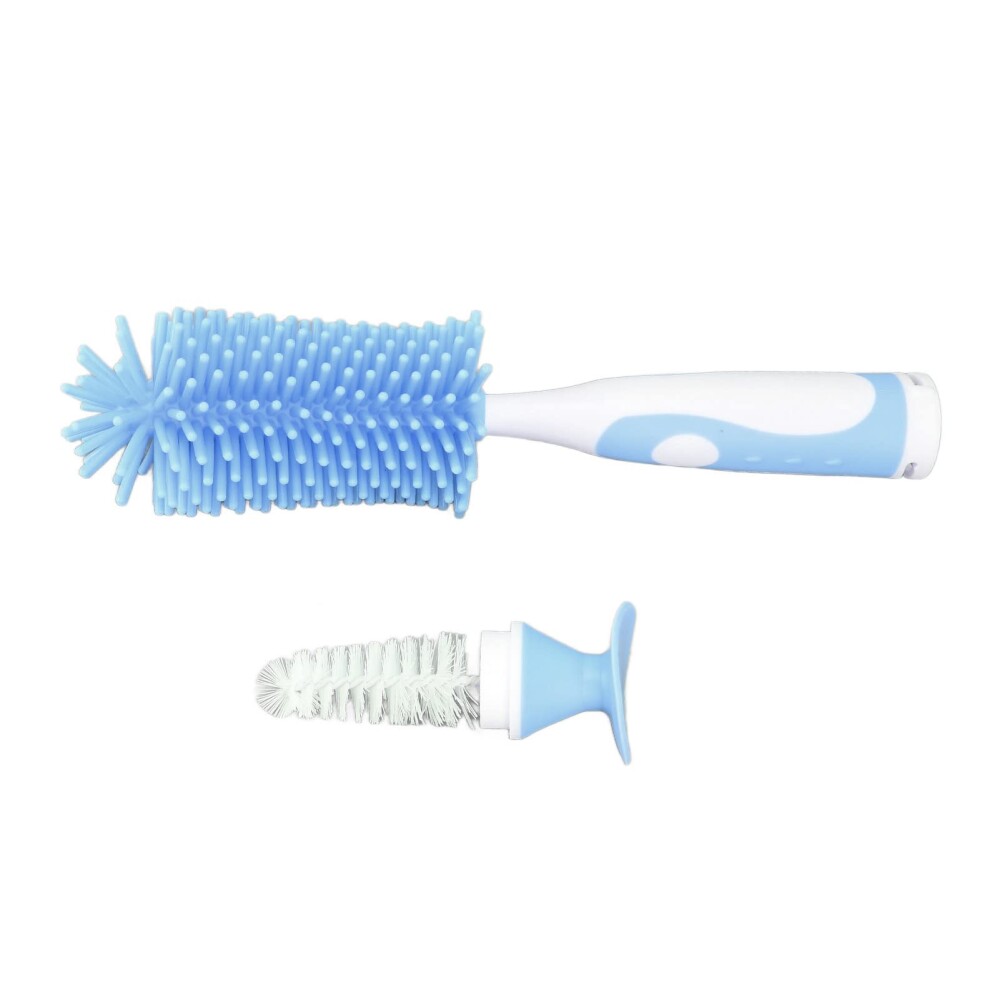Cepillo limpia biberon BUBA silicona celeste