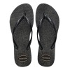Sandalias Havaianas Slim Gloss Mujer Negro/plata/negro