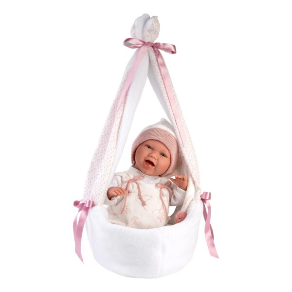 Muñeca Llorens Bebe Mimi Sonriente Recien Nacida Cigueña Muñeca Llorens Bebe Mimi Sonriente Recien Nacida Cigueña