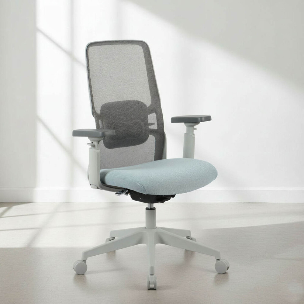 SILLA DE OFICINA MALLA-Y-POLIPROPILENO GRIS M2