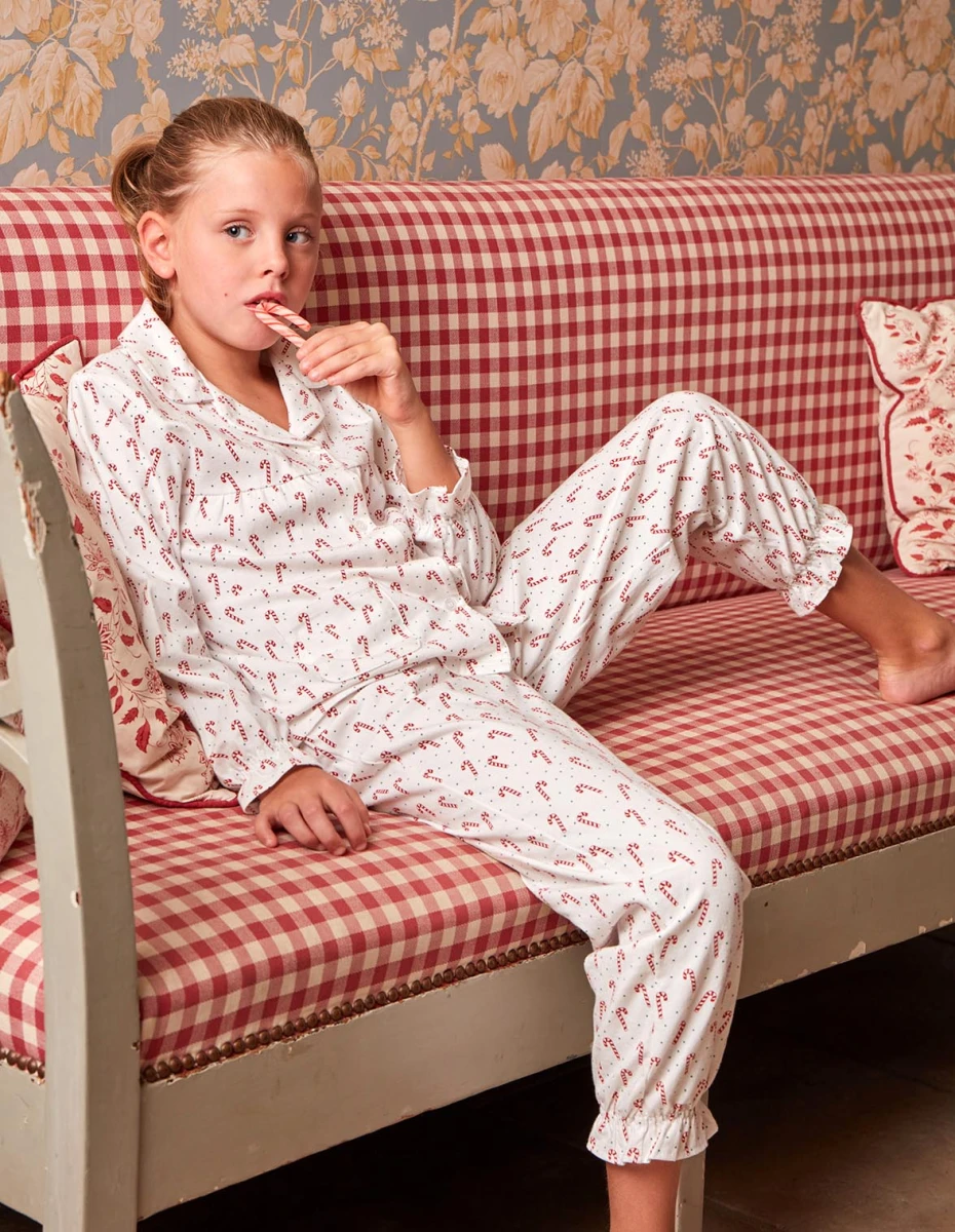 Pijama Estampado Elefantitos - Blanco Roto 