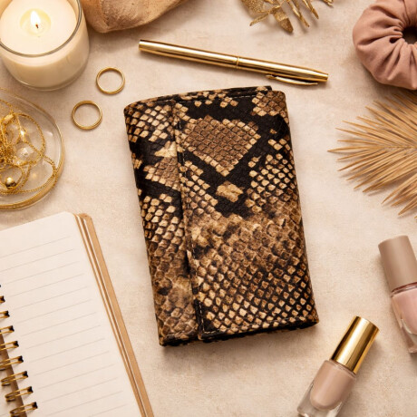 Monedero de cuero mediano Bora