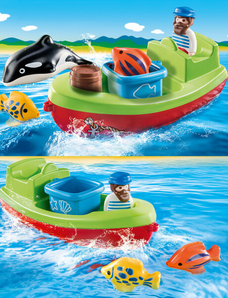 Playmobil 1.2.3 pescador con bote Playmobil 1.2.3 pescador con bote