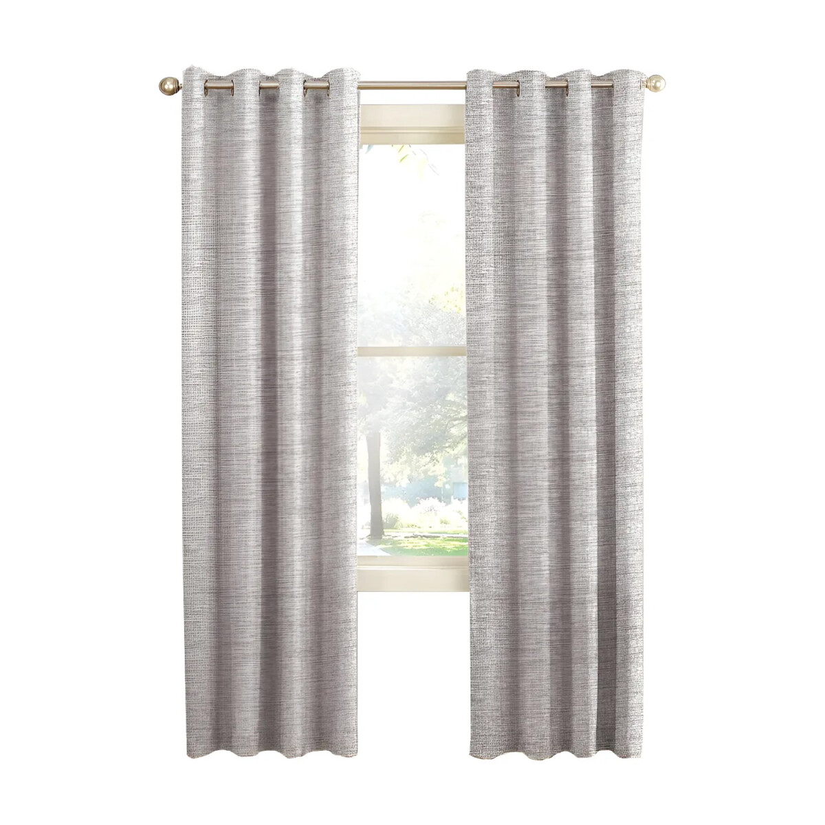 Set x2 Cortinas Blackout 140x230Cm Bloquea Luz Ambientes - Gris 