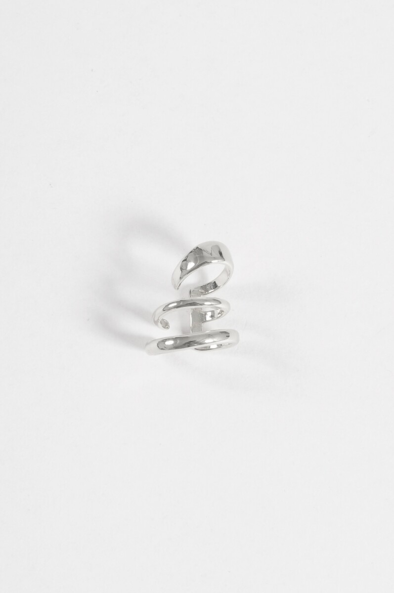 Earcuff multiples vueltas - plateado 