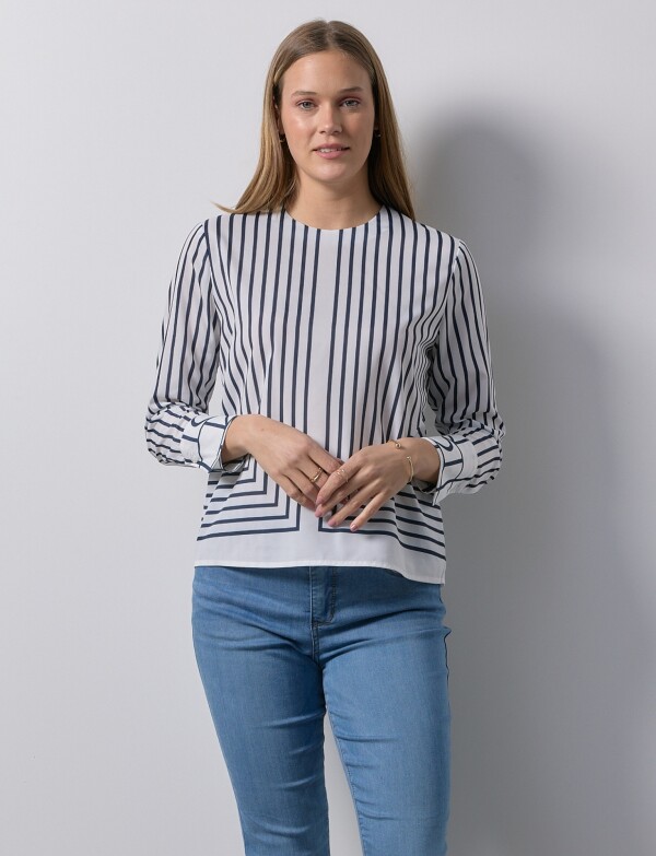 Blusa Lineas BLANCO