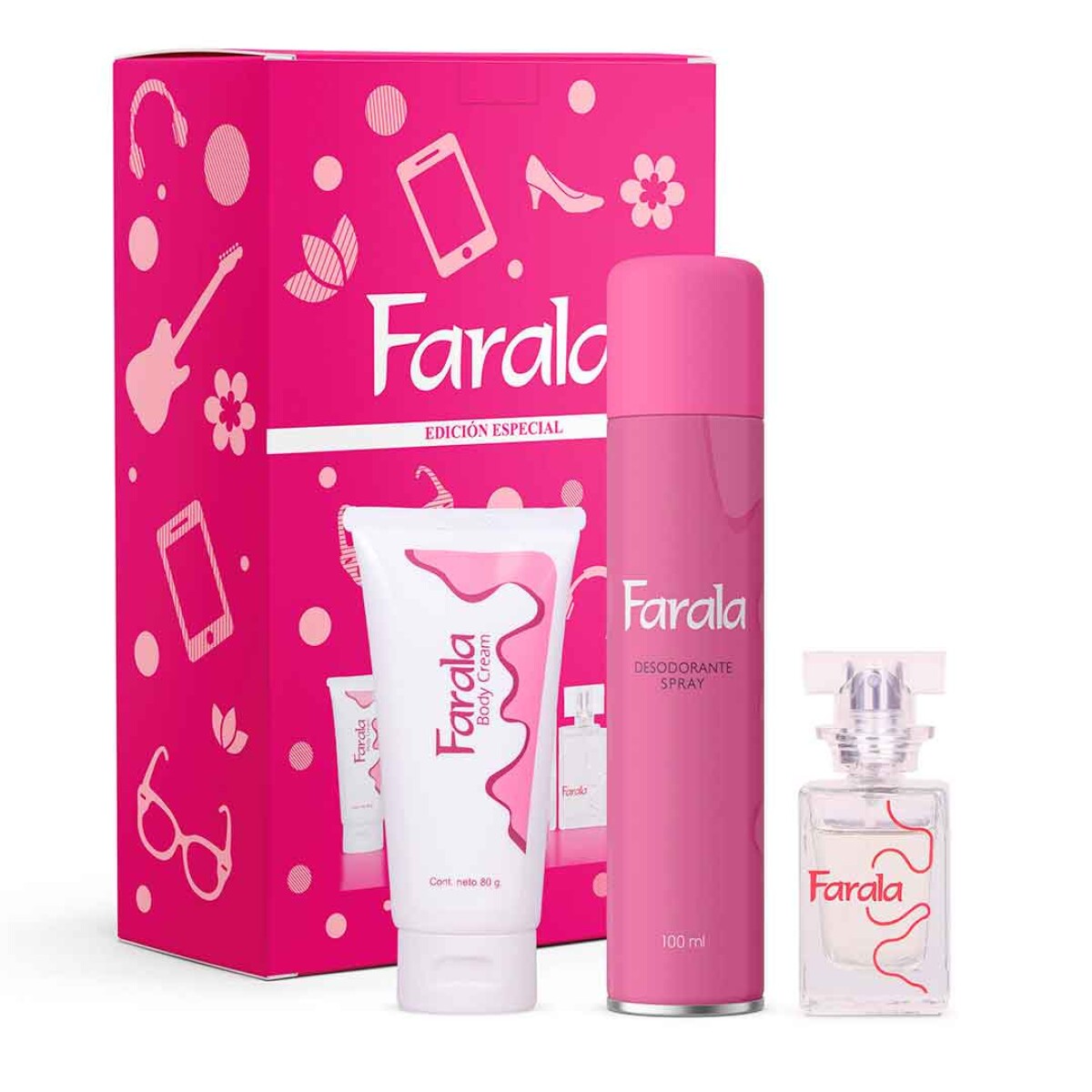 Set Farala Perfume 30ml + Desodorante + Body Cream 80g - 001 
