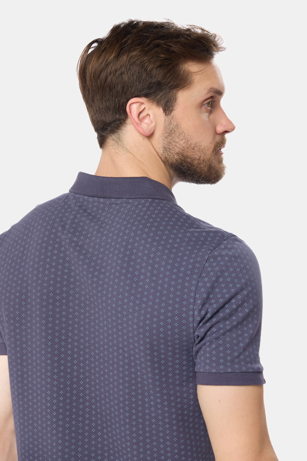 REMERA POLO ESTAMPADA Azul