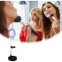 Espejo Con Aro Luz Led Selfie Soporte Celular Maquillaje Variante Color Negro