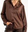 Camisa Saten Chocolate