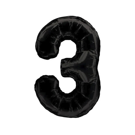 Globo Nº 3 Negro 75 cm Sc