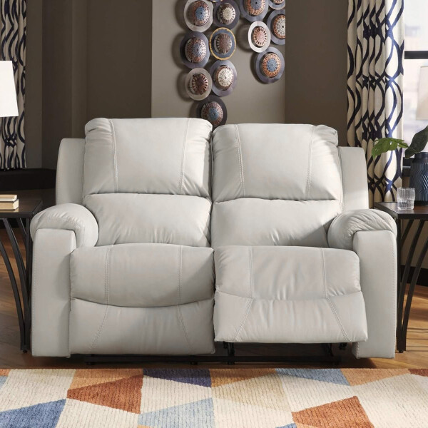 Sofá Sillón 2 Cuerpos Reclinable Masajeador Electrico Living Color Variante Crema