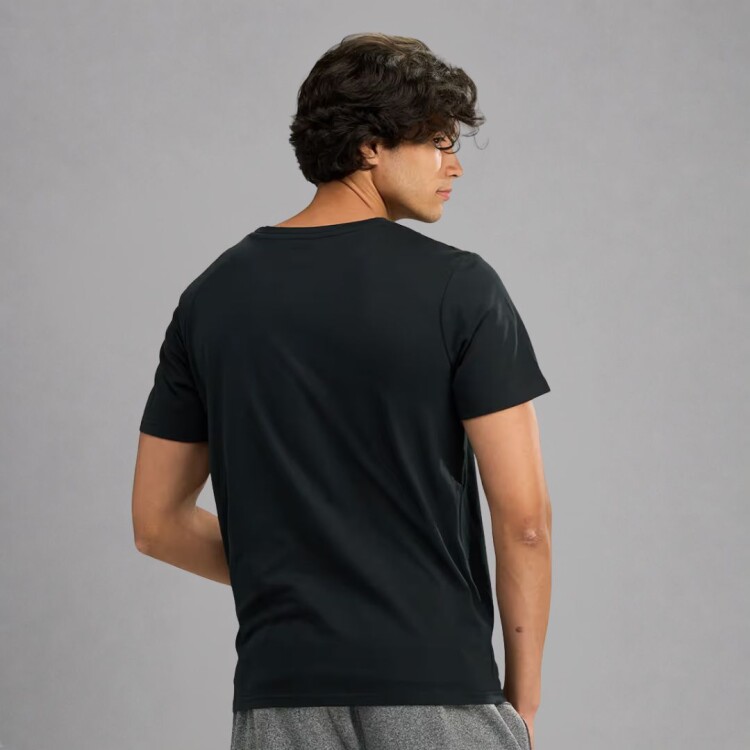 REMERA PARA HOMBRE MANGA CORTA ARIA LOTTO NEGRO