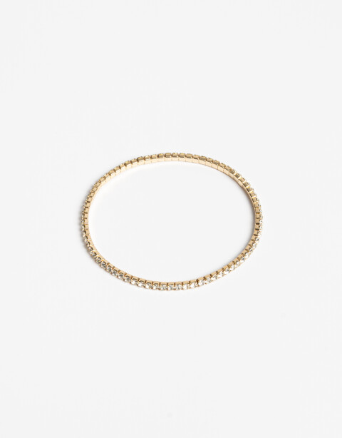 Pulseras Flexibles Strass Pulsera Flexible Strass - Dorado