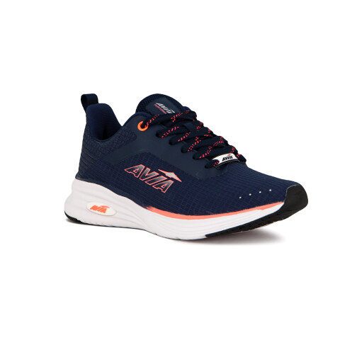 Avia Zapatillas Acordonadas Para Dama Paris- Navy/Coral Marino-Coral