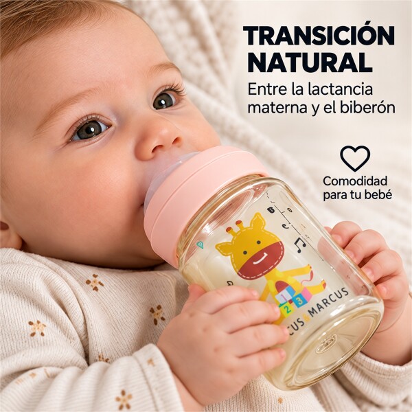 Biberón Mamadera Marcus & Marcus 180ml PPSU Anticólico Blanco 5