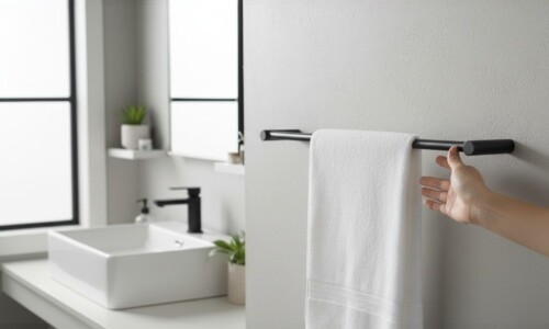 Toallero de baño simple KU20 grafito Toallero De Baño Simple Ku20 Grafito