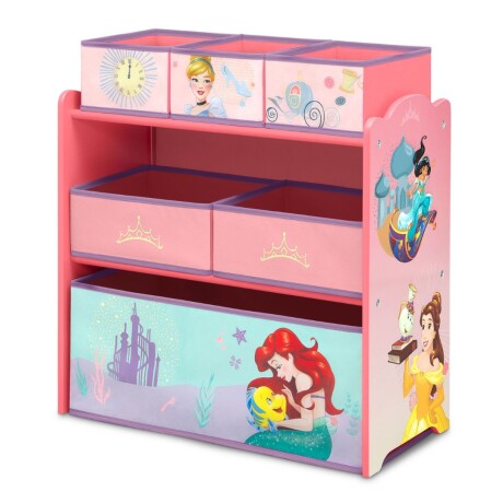 Organizador de Juguetes de Princesas Disney de 6 contenedor SALMON
