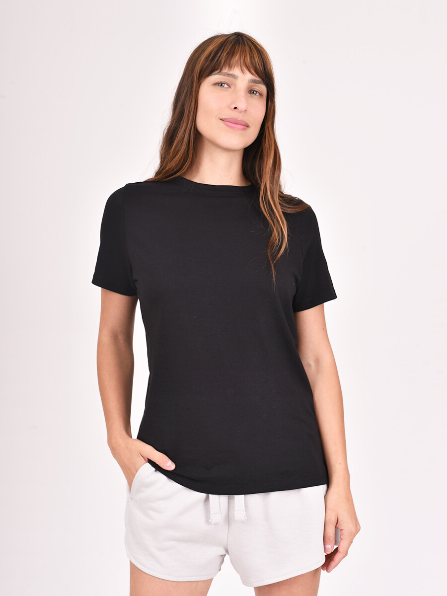 REMERA BASICA NUVIO - NEGRO 