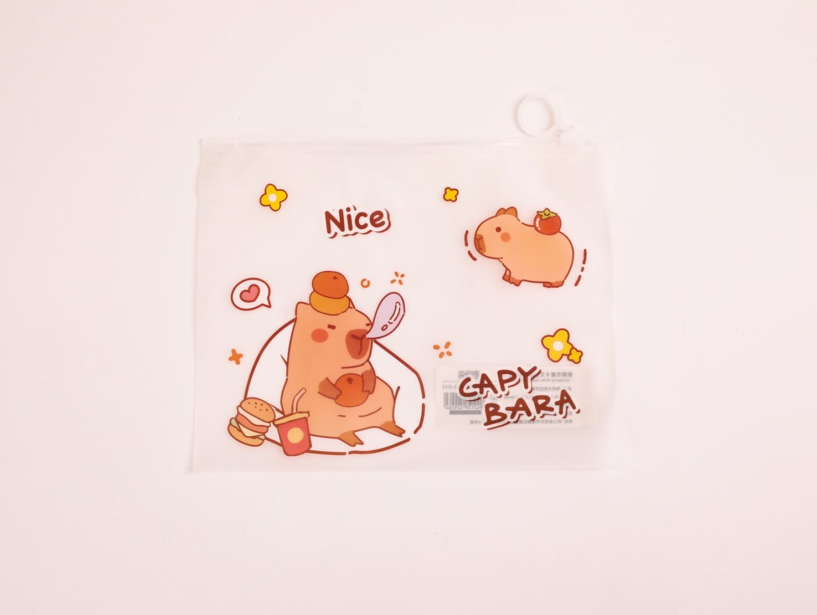 BOLSA CON CIERRE DE CAPIBARA ADORABLE 